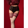 Fiore Hosiery FiORE Arabesque Stay-Ups 20 Den Raudona Lace Top Sand Color S-XL