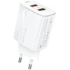 FONENG wall charger EU63 2.4A 12W 2xUSB Baltas