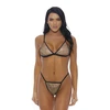 Forplay Sea Gold Bikini Set S - Shimmering Rhinestone Swimwear