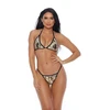 Forplay Sea Me Shine Bikini Set S Two Way Sequin Swimwear Sidabrinis