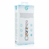 Gildo Glass Intimate Device No. 10 - Transparent with Color Stripes, Medium Size