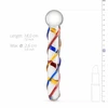Gildo Glass Intimate Device No. 10 - Transparent with Color Stripes, Medium Size