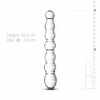 Glas No. 19 Intimate Glass Massage Wand - Dual-Ended, Beaded, Clear