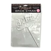 Little Genie Productions Glitterati Bride Straw Baltas 10-inch - Reusable Party Priedas