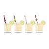 Little Genie Productions Glitterati Party Straws Set - Metallic Stripe, Assorted Colors, 8 pcs