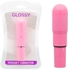 Glossy Deep Rose Pocket Vibrator - Compact Vanduo-Resistant Model ABS