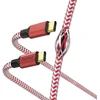 HAMA KABELIS ŁADUJĄCY/DATA “REFLECTED“, USB Type-C - USB Type-C 1,5m, RAUDONA