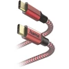 HAMA KABELIS ŁADUJĄCY/DATA “REFLECTED“, USB Type-C - USB Type-C 1,5m, RAUDONA