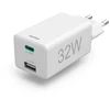 Hama kroviklis jungiama į tinklą mini 32W PD/QC 1x USB-C, 1x USB-A balta