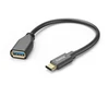 Hama OTG, USB 3.0 A, USB-C, 15CM, juoda