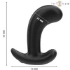 Intense Anal Toys INTENSE Chandler Juodas 10-Mode Vibrating Anal Device with Remote, 9cm