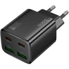 Įkroviklis Hoco N56 30W GaN 2xUSB-C/2xUSB-A juodas