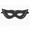 Kink Masked Allure KINK 4 Rivets Eye Mask Juodas Vegan Leather 28x8 cm Adjustable Strap