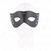 Kink Masked Allure KINK 4 Rivets Eye Mask Juodas Vegan Leather 28x8 cm Adjustable Strap