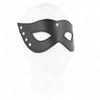 Kink Masked Allure KINK 4 Rivets Eye Mask Juodas Vegan Leather 28x8 cm Adjustable Strap