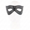 Kink Masked Allure KINK 5 Rivets Eye Mask Juodas Vegan Leather 28x8cm Adjustable Strap