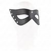 Kink Masked Allure KINK 5 Rivets Eye Mask Juodas Vegan Leather 28x8cm Adjustable Strap