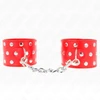 Kink Wrist Restraint KINK Adjustable Raudona Wrist Restraints with Rivets 19-24cm x 5.5cm