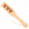 Kink Impact Touch KINK Bamboo Paddle Heart Pattern 32x5.5 cm - Elegant Wooden Impact Tool