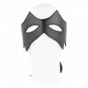 Kink Masked Allure KINK Cat Face Mask Model 1 - Juodas Vegan Leather, 34x12 cm, Adjustable
