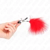 Kink Nipple Grip KINK Feather Nipple Clamp Raudona 7 cm - Adjustable Metal Priedas
