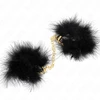 Kink Wrist Restraint KINK Feather Wrist Cuffs with Gold Chain - Elegant Adjustable Restraint