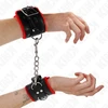 Kink Wrist Restraint KINK Fur-Lined Adjustable Wrist Restraints Raudona-Juodas 17-29cm x 6cm