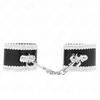 Kink Wrist Restraint KINK Juodas Adjustable Wrist Cuffs with Baltas Lace, 20-23 cm, Elegant Design