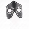 Kink Masked Allure KINK Leatherette Mask Model 2 with Rivets 30x12 cm - Adjustable Juodas