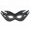 Kink Masked Allure KINK Leatherette Mask with Rivets Model 3 - Elegant Juodas 26x9.5 cm