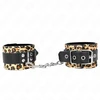 Kink Wrist Restraint KINK Leopard Genuine Leather Adjustable Wrist Restraints 18-29 cm x 5.5 cm