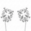 Kink Nipple Grip KINK Metal Flower Adjustable Nipple Clamps with Decorative Chain - Sidabrinis Finish