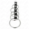 Kink Ring Power KINK Metal Intimate Rings Set 5pcs with Leather Connector 3.2-5cm