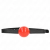Kink Collar Gag KINK Raudona Ball Gag 4 cm - Adjustable Silicone Strap, 65x1.5 cm