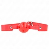 Kink Collar Gag KINK Raudona Breathable Ball Gag 4.5 cm - Adjustable Silicone Strap 65 cm