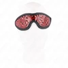 Kink Masked Allure KINK Raudona Diamond Pattern Eye Mask Adjustable Headband 20.5x6cm