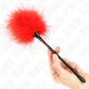 KINK Raudona Feather Sensory Tickler 27 cm - Elegant Bondage Priedas