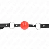 Kink Collar Gag KINK Raudona TPE Ball Gag 4 cm - Adjustable Strap, 60 x 2 cm