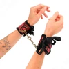 Kink Wrist Restraint KINK Scandal Wrist Restraints Raudona-Juodas Lace Adjustable 24.5x6.5cm