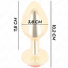Kink Pleasure Plugs KINK Stainless Steel Intimate Plug Gold with Raudona Rose Accent Size L