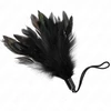 Kink Impact Touch KINK Tickle Feather Wand with Rope Handle, 15 cm, Juodas-Raudona