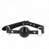 Kink Collar Gag KINK TPE Ball Gag 4 cm with Juodas Lock - Adjustable 60x2 cm Strap