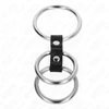 Kink Ring Power KINK Triple Metal Ring Set with Leather Connector 3.7-5 cm