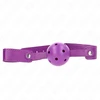 Kink Collar Gag KINK Violetinė Breathable Ball System 4.5 cm - Adjustable Silicone Strap 65x2.5 cm