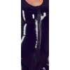 LateX Premium Latex Catsuit Juodas XL - Sleeveless, 3-Way Zip, 0.4 mm