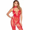 Leg Avenue Bodystockings Leg Avenue 89336 Bodystocking Raudona Polka Dot Mesh One Size