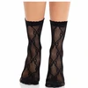 Leg Avenue Hosiery Leg Avenue Bow Lace Ankle Socks Juodas - Elegant Fishnet Design