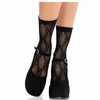 Leg Avenue Hosiery Leg Avenue Bow Lace Ankle Socks Juodas - Elegant Fishnet Design