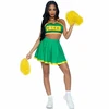 Leg Avenue Costumes Leg Avenue Cheerleader Costume Žalias S/M - Sporty Festive Set