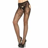 Leg Avenue Hosiery Leg Avenue Elegant Juodas Embroidered Mesh Panty One Size